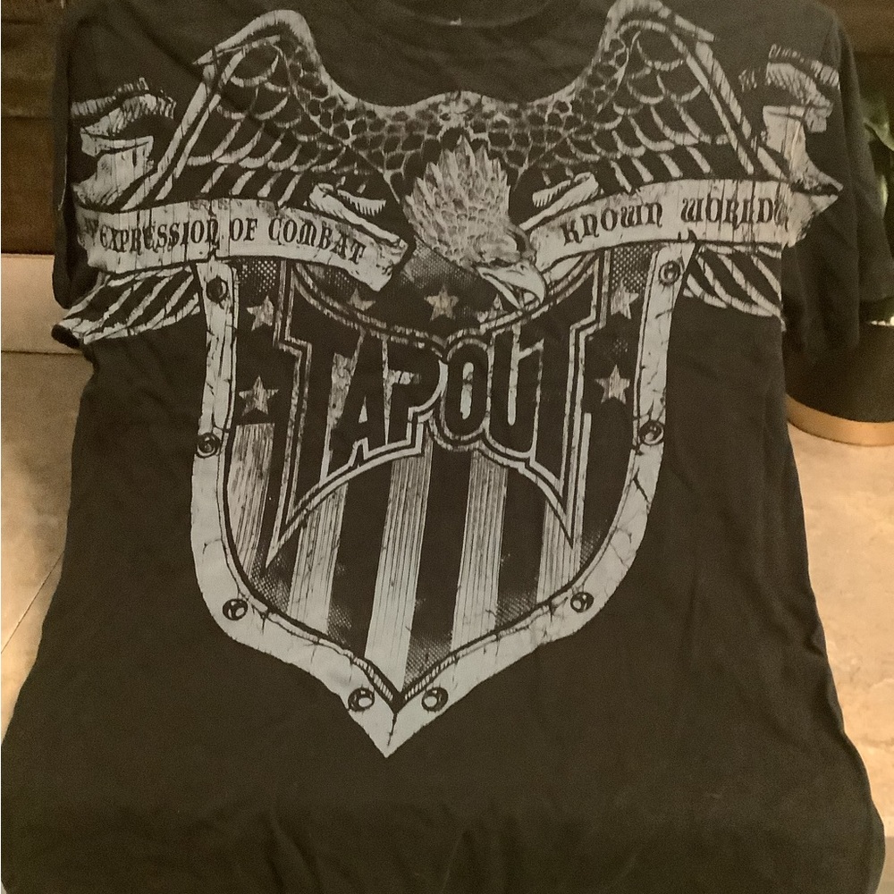 Tapout Black Cotton Tee Sz M